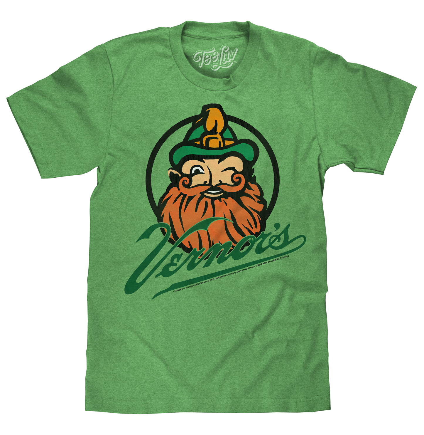 Vernor's Gnome Logo Mens T Shirt Green