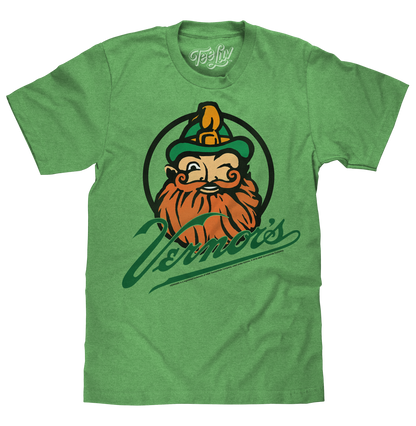 Vernor's Gnome Logo Mens T Shirt Green