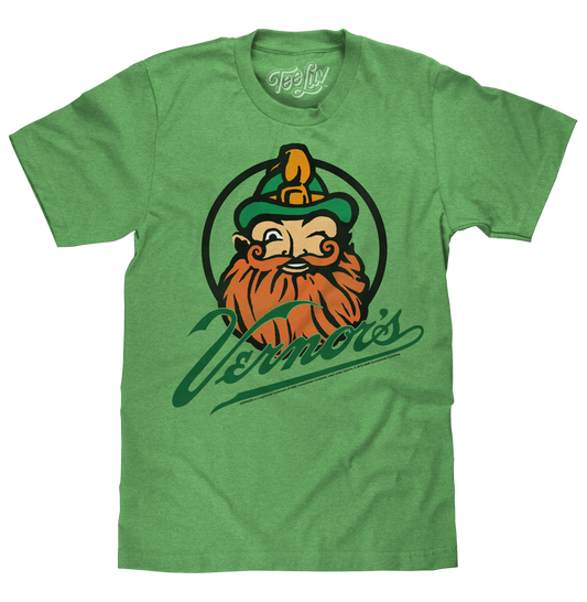 Vernor's Gnome Logo Mens T Shirt Green