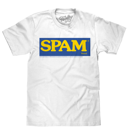 SPAM Logo Mens T Shirt White