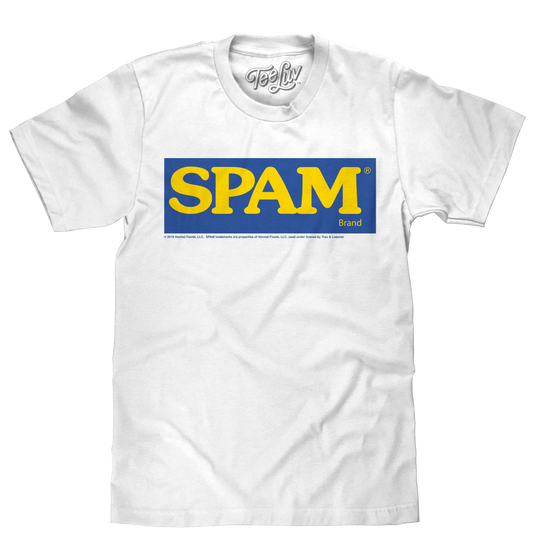 SPAM Logo Mens T Shirt White