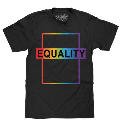 Equality Rainbow Mens T Shirt Black