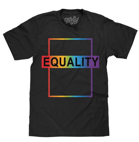 Equality Rainbow Mens T Shirt Black
