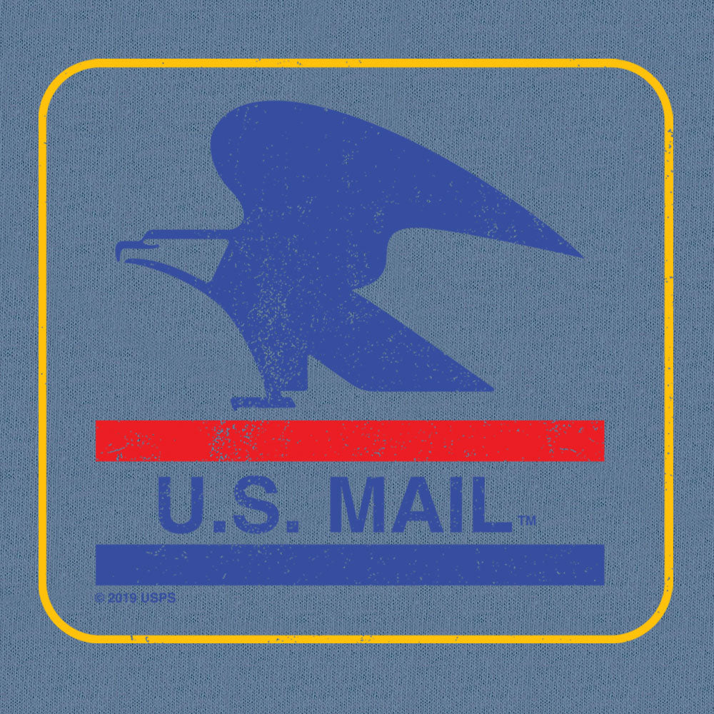 Tee Luv x Comfort Colors USPS U.S. Mail Eagle Mens T Shirt Blue Jean