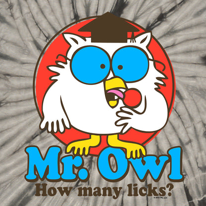 Tootsie Pop Mr. Owl How Many Licks Tie Dye Mens T Shirt Black Tie Dye