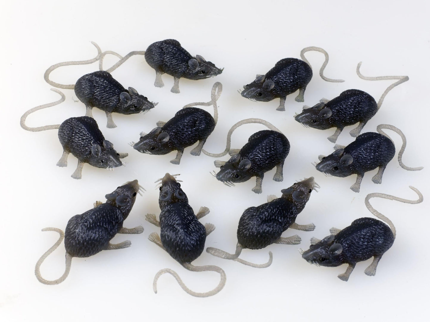 FunWorld Creepy Gray Rubber Mouse Prank Rat Lot - Mice Lot of 12 MICE