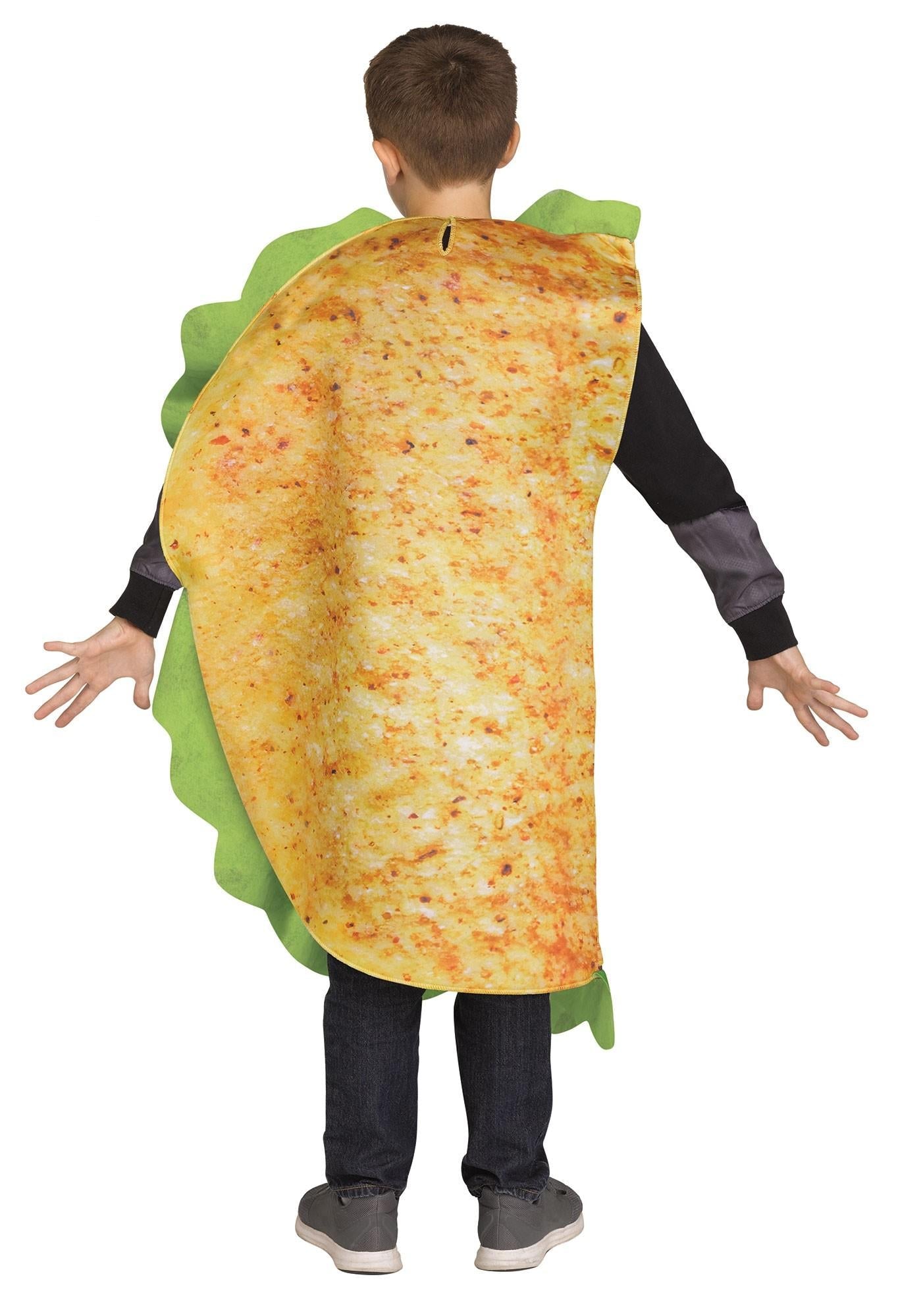 Festive Screen Print Taco Child Mexican Food Costume