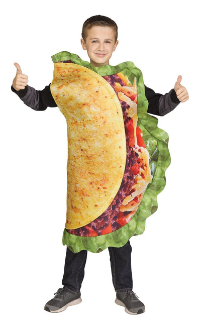 Festive Screen Print Taco Child Mexican Food Costume