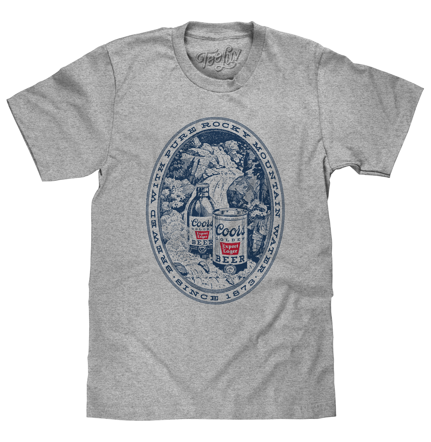 Coors Banquet Rocky Mountain Water Mens T Shirt Gray