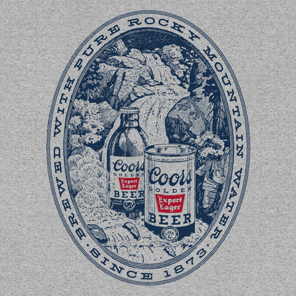 Coors Banquet Rocky Mountain Water Mens T Shirt Gray