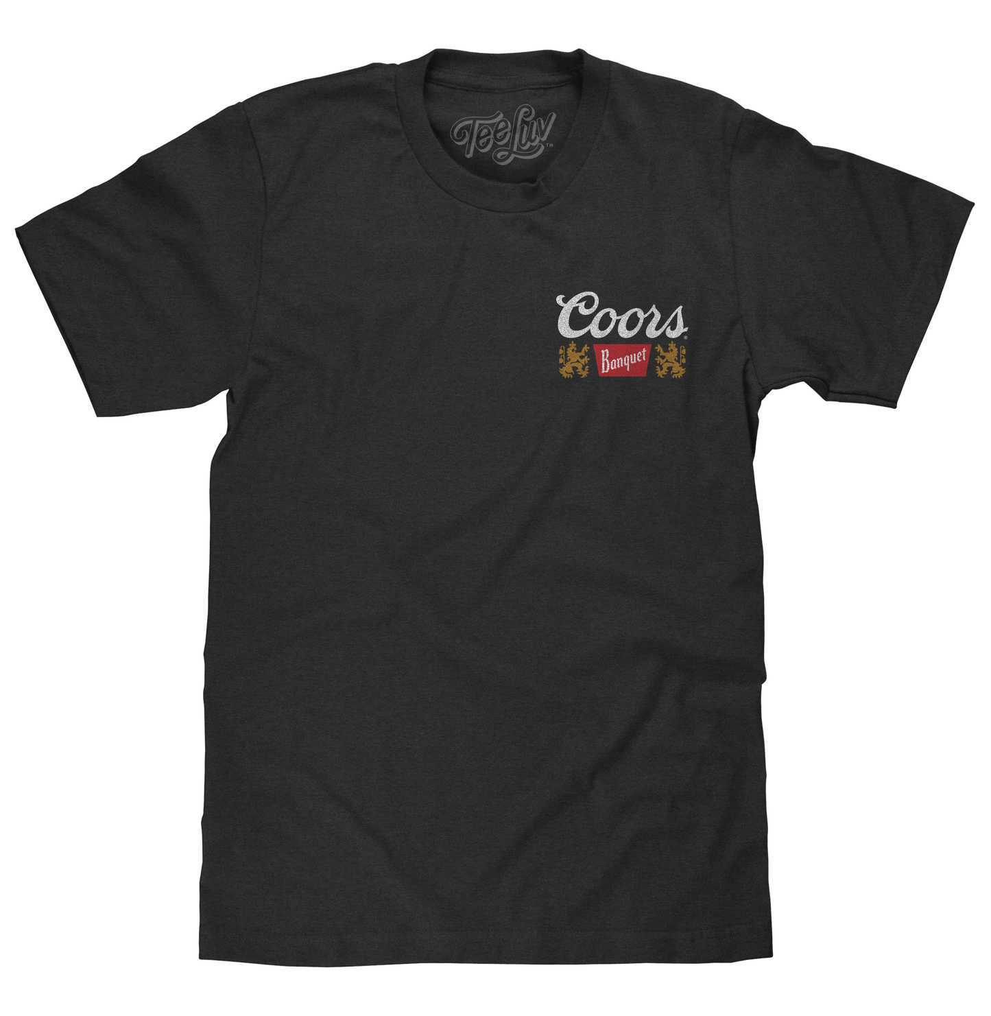 Made in the USA Coors Banquet Golden Colorado Front and Back Beer Mens T Shirt Asphalt Gray