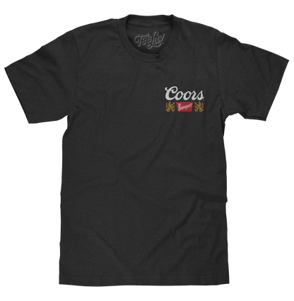 Made in the USA Coors Banquet Golden Colorado Front and Back Beer Mens T Shirt Asphalt Gray