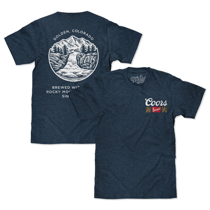 Coors Banquet Golden Colorado Mens T Shirt Denim Black Heather