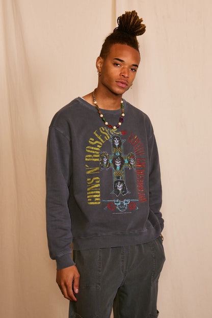 Guns N Roses Appetite for Destruction Mens Crewneck Sweatshirt Vintage Black