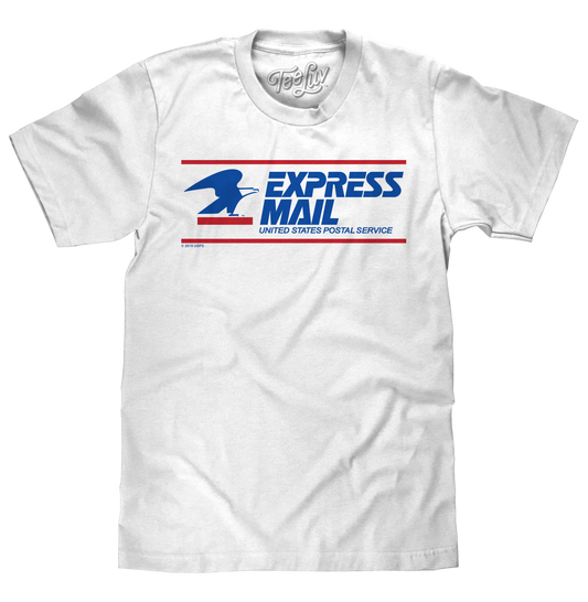 United States Postal Service Express Mail Mens T Shirt White