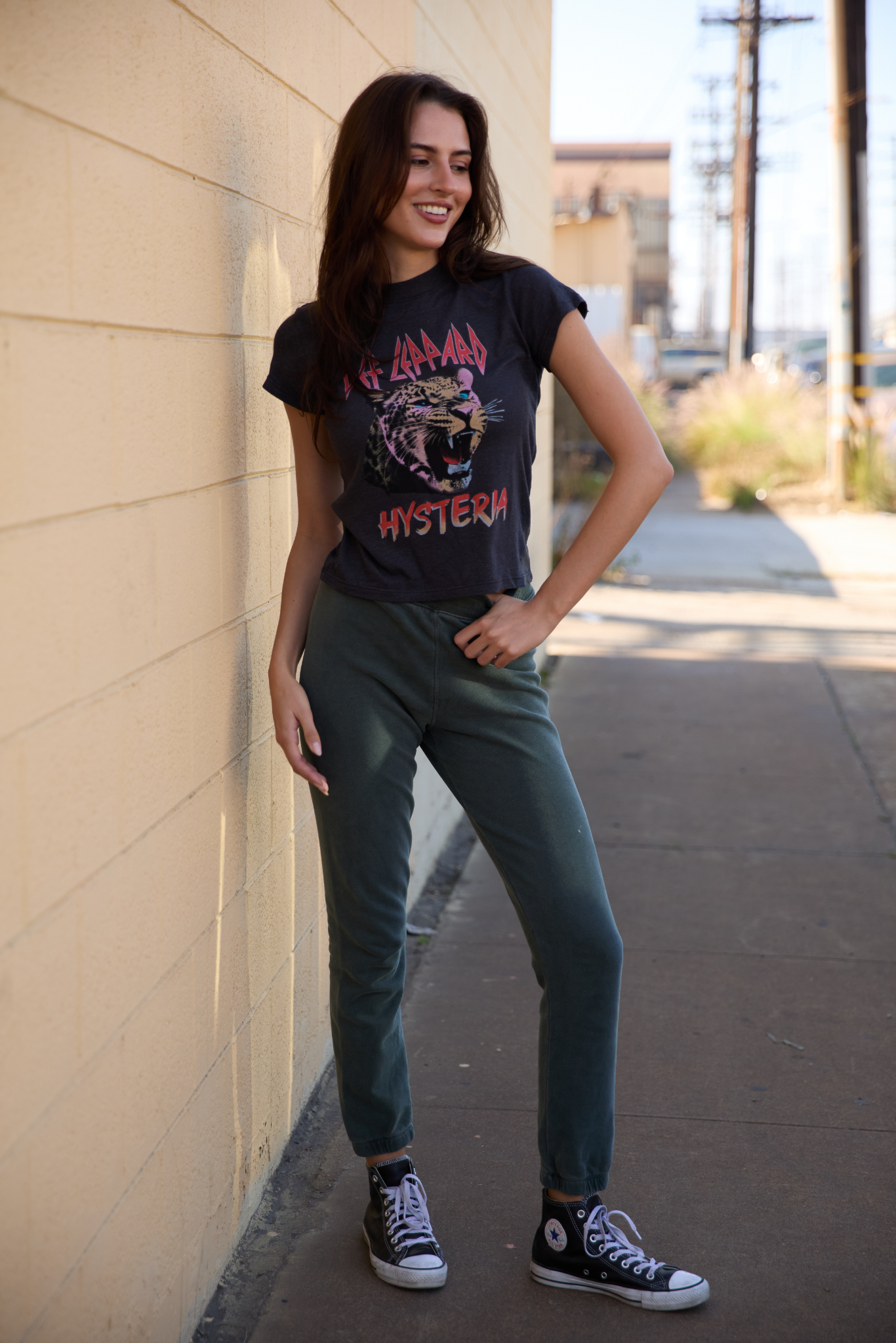 Def Leppard Hysteria Baby Tee Womens T Shirt Black