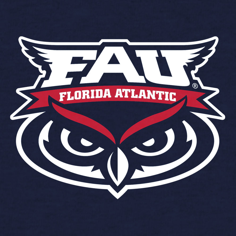 Florida Atlantic University Owls Mens T Shirt Navy Blue