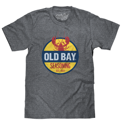 Old Bay Seasoning Lobster Logo Mens T Shirt Gray