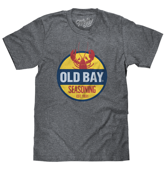 Old Bay Seasoning Lobster Logo Mens T Shirt Gray