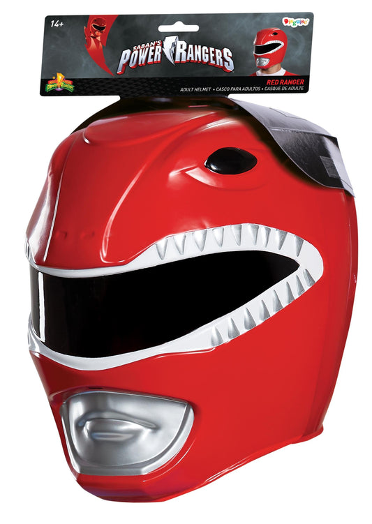 Red Power Ranger Helmet Costume Mask Officially Licensed