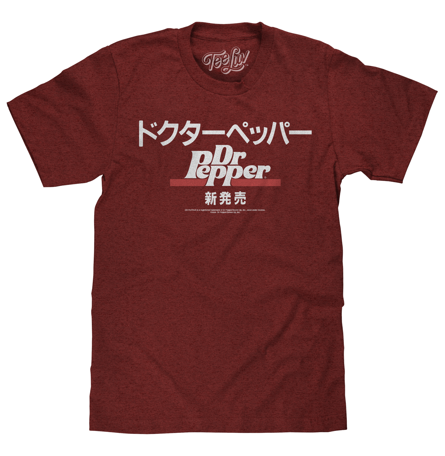 Dr Pepper Japanese Kanji Mens T Shirt Crimson Red