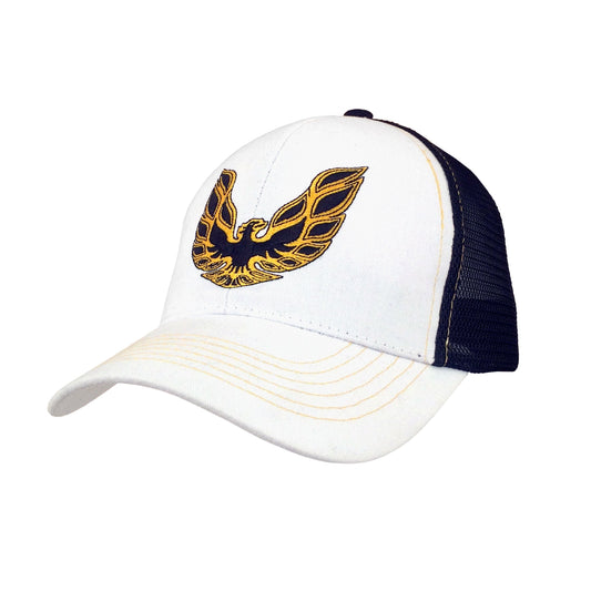 Pontiac Firebird Adjustable Trucker Hat White and Black