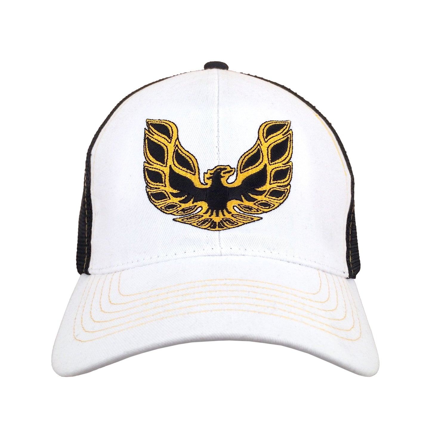 Pontiac Firebird Adjustable Trucker Hat White and Black