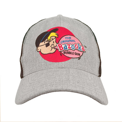 Bazooka Bubble Gum Bazooka Joe Adjustable Baseball Cap Gray and Black