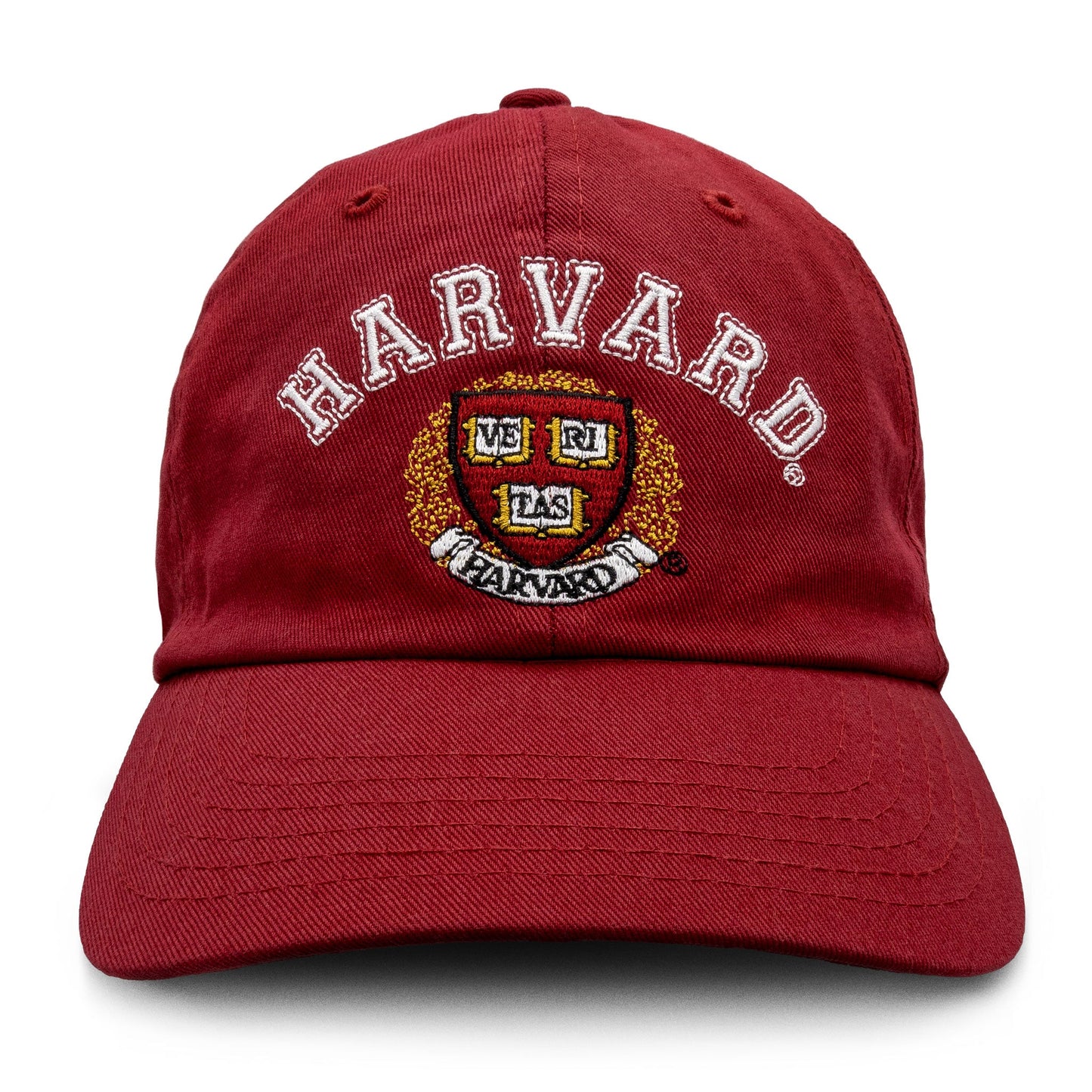 Harvard University Veritas Adjustable Baseball Hat Red