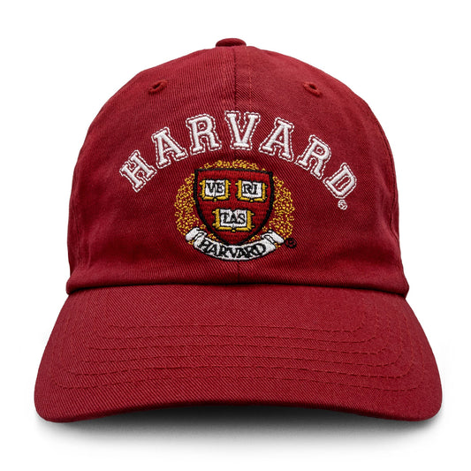 Harvard University Veritas Adjustable Baseball Hat Red
