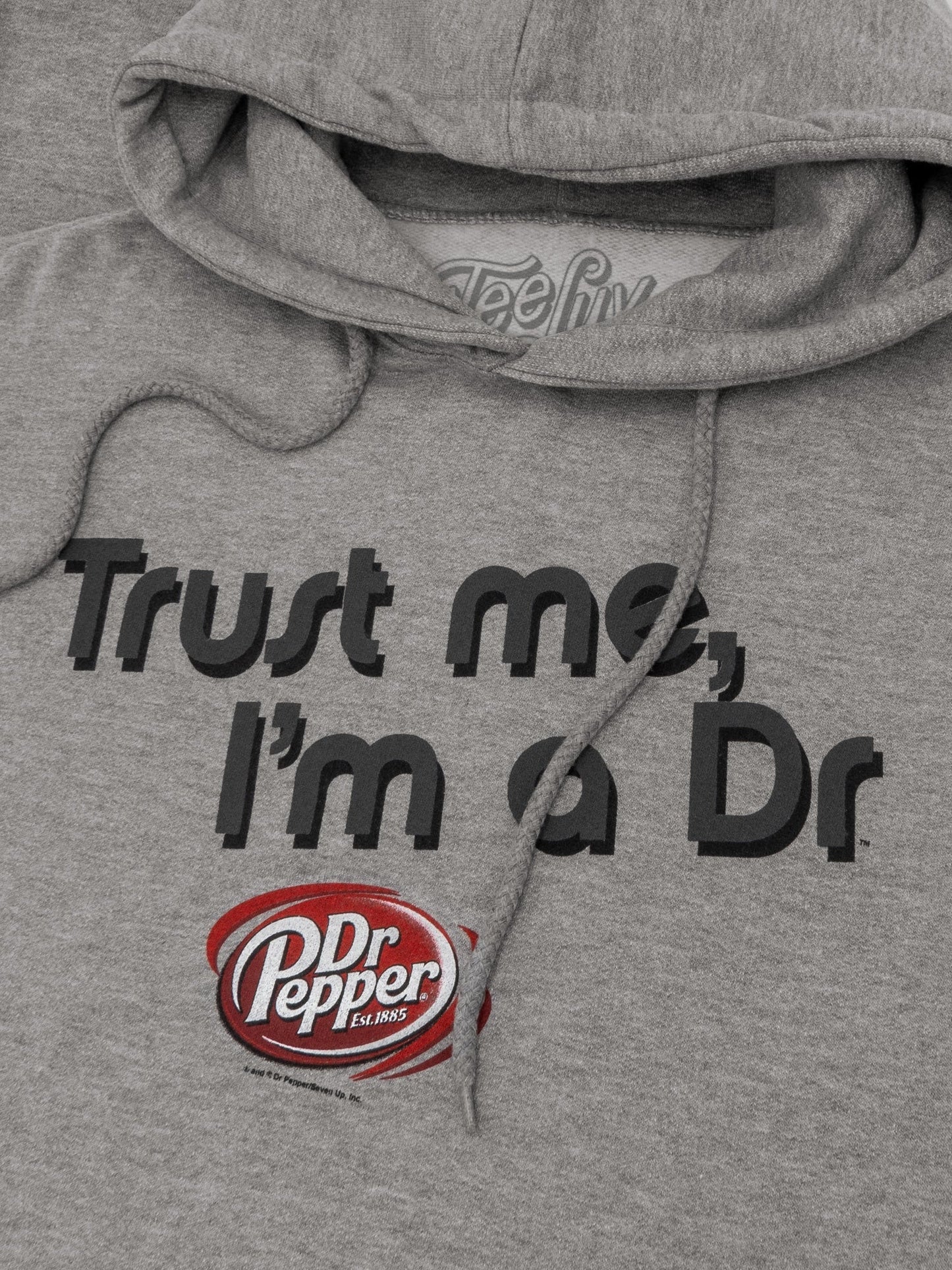 Dr Pepper Trust Me I'm a Dr Hooded Sweatshirt Hoodie Oxford Gray
