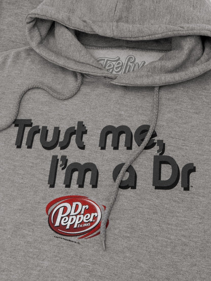 Dr Pepper Trust Me I'm a Dr Hooded Sweatshirt Hoodie Oxford Gray