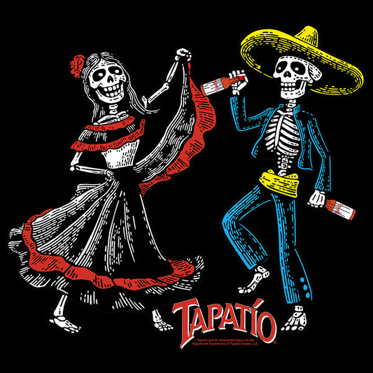 Tapatio Hot Sauce Day Of The Dead Mens T Shirt Black