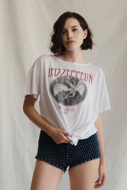 Led Zeppelin Swan 1968 Tee Womens T Shirt White