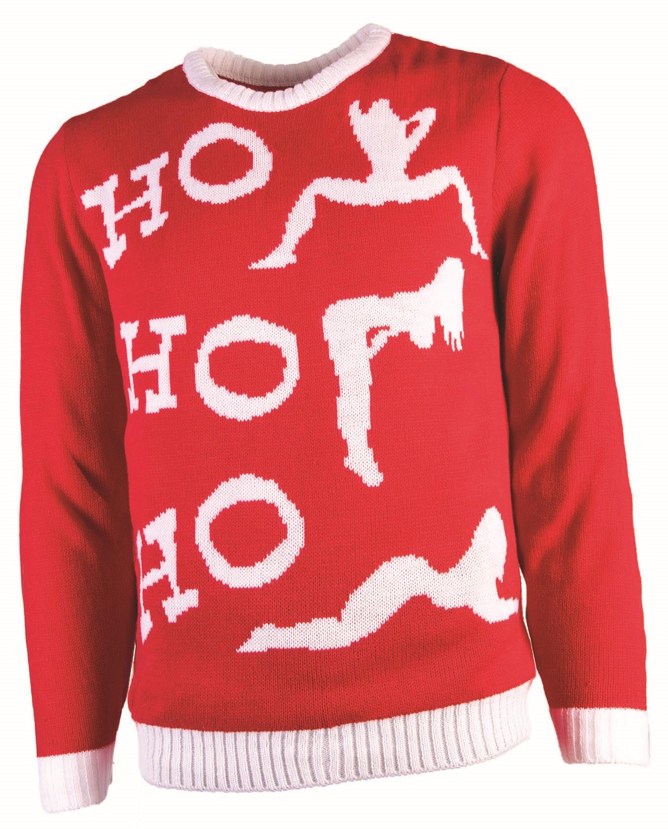 Ho, Ho, Ho Ugly Christmas Sweater Holiday Festive LG