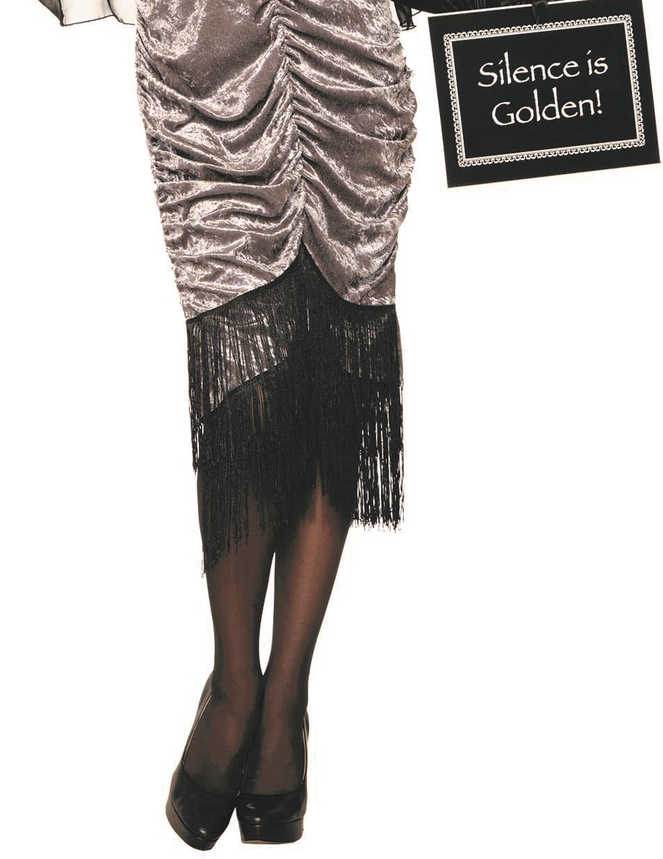Silver Silent Movie Gray 1920's Flapper Adult Standard Size Costume
