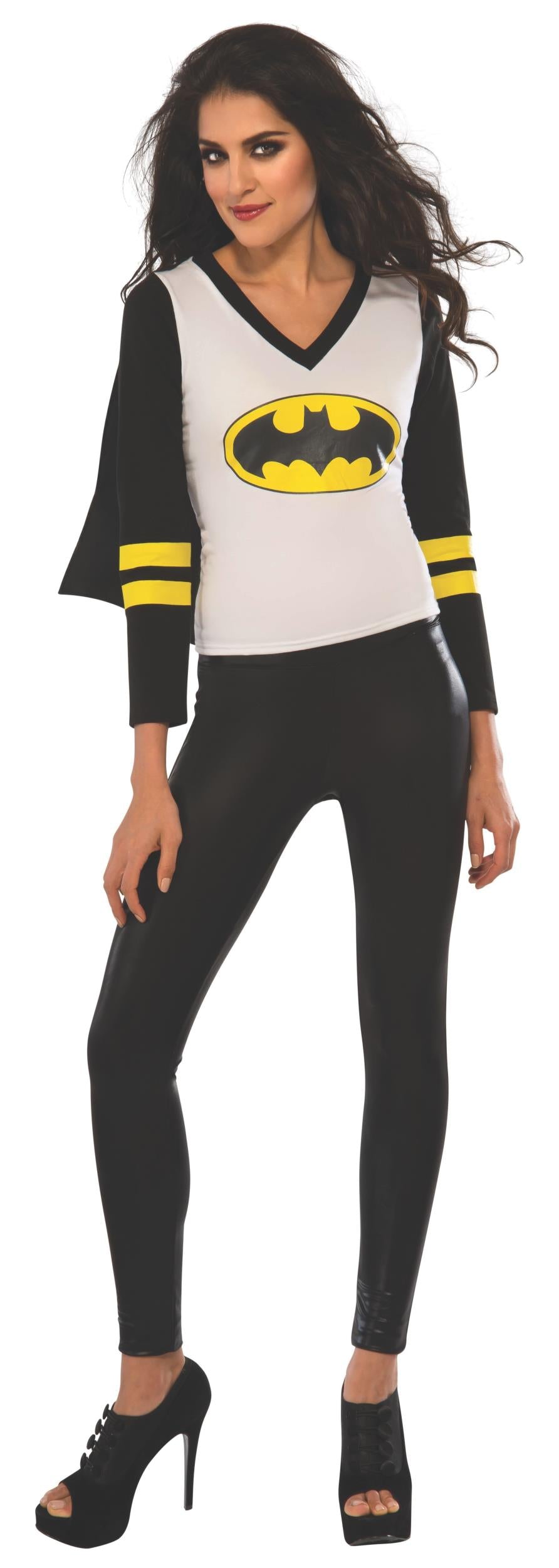 Women's DC Superheroes Batgirl Sporty Tee Shirt With Cape Size Large