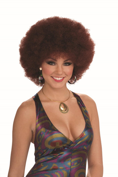 Disco Doll Afro Wig Red Reddish Brown 60's 70's