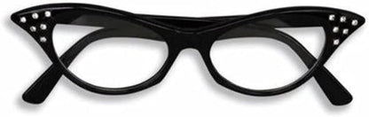 1950's Cat Eye Rhinestone Glasses Clear Lenses