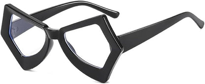 Vintage Polygon Irregular Cat Eye Adult Clear Blue Light Blocking Glasses