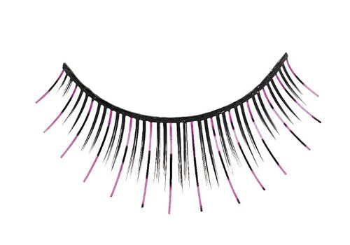 Black and Purple Fake Eyelashes with Adhesive