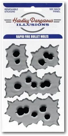 Hardley-Dangerous lllusions 4 Rapid Fire Bullet Holes Stickers