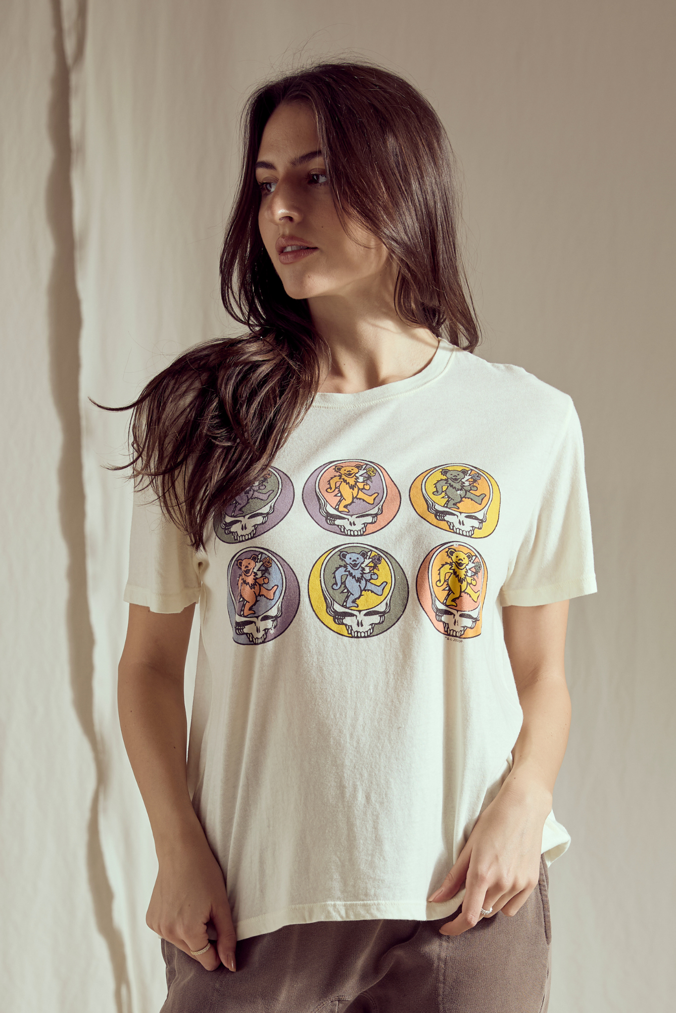 Grateful Dead Six Bears Tee Womens T Shirt Vintage White