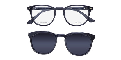 Police Vplf02 Groove 2 Clip-On Eyeglasses
