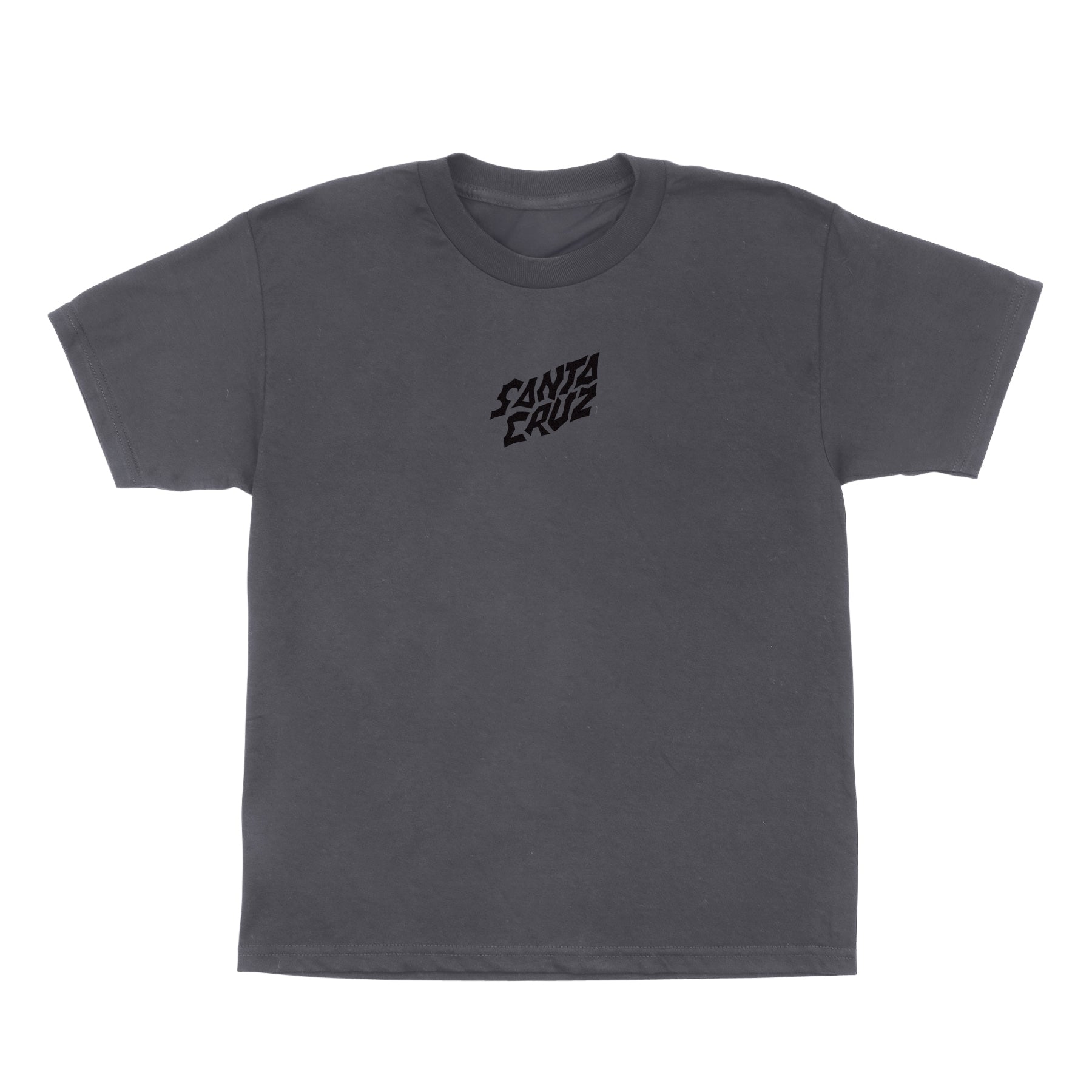 Santa Cruz X Stranger Things Screaming Lights Youth Kids T Shirt Charcoal