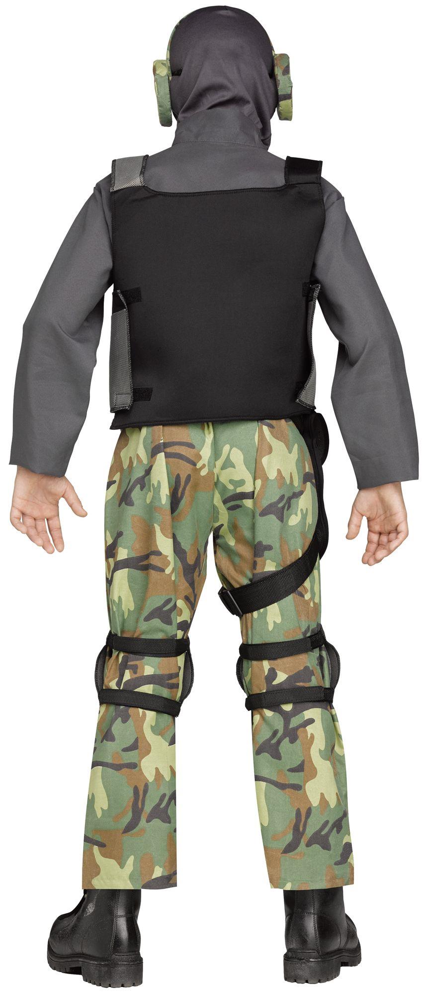 Skull Soldier Soldier Crane Military Child Costume