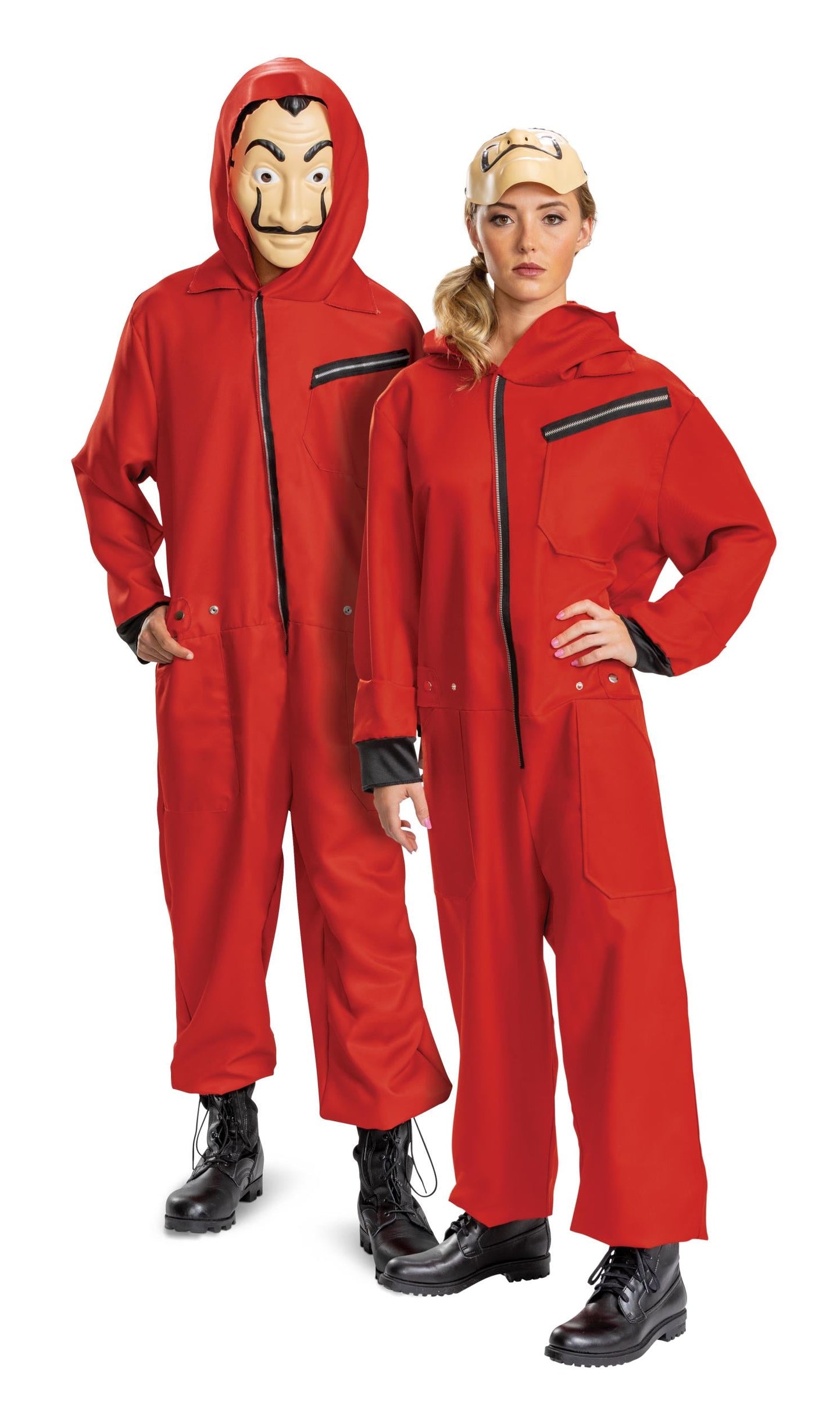 Money Heist Salvador Dali Adult Jumpsuit Deluxe Adult Costume Medium 38-40