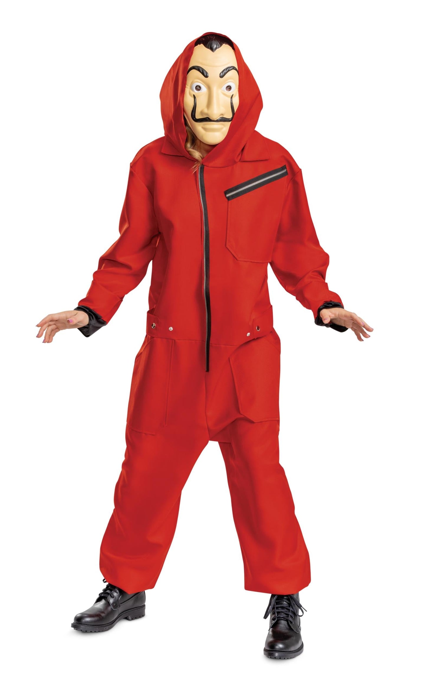 Money Heist Salvador Dali Adult Jumpsuit Deluxe Adult Costume X-Large 42-46