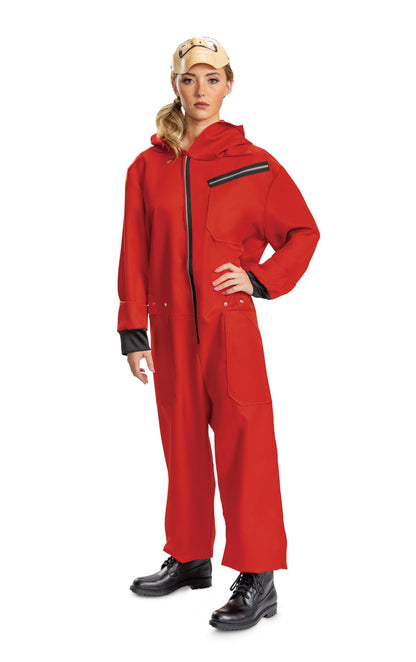 Money Heist Salvador Dali Adult Jumpsuit Deluxe Adult Costume X-Large 42-46