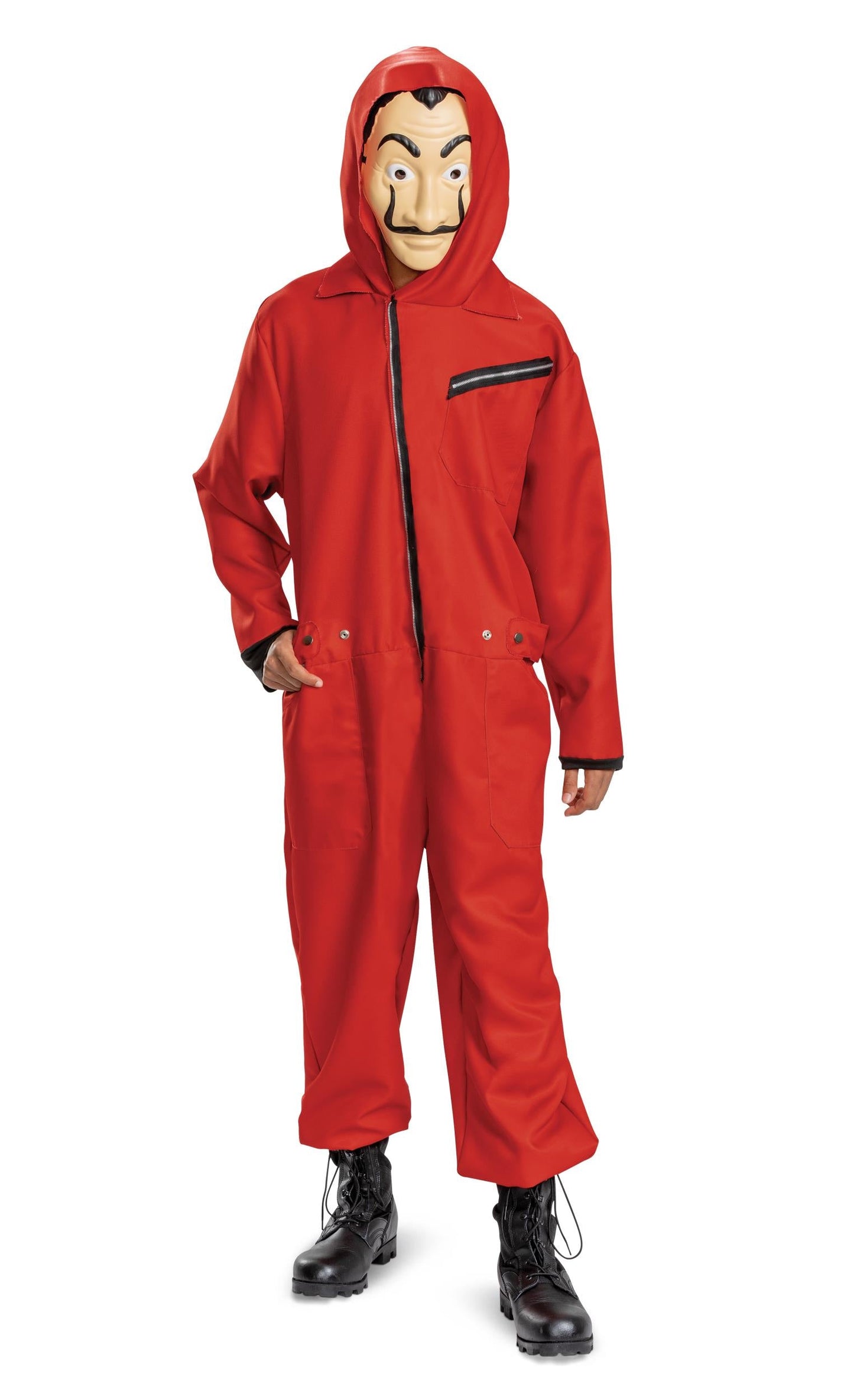 Money Heist Salvador Dali Adult Jumpsuit Deluxe Adult Costume X-Large 42-46
